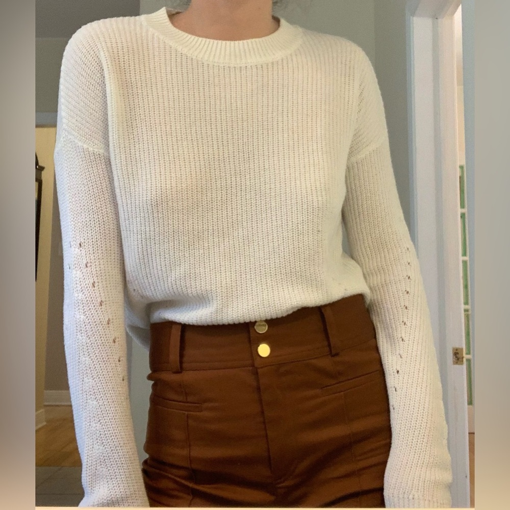 Noisy May White Knit Sweater
